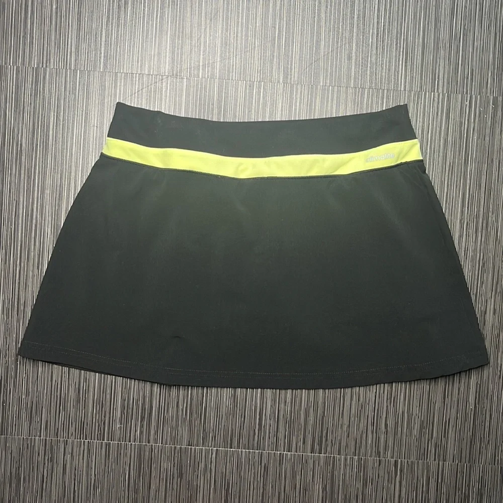 Adidas Climalite Skirt | Size M | Black/Neon Yellow